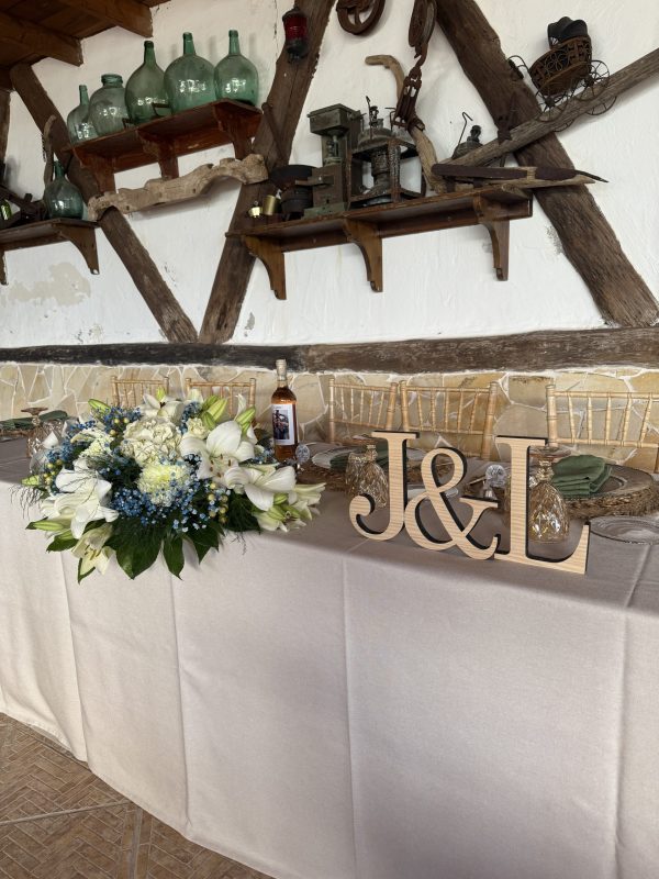 Letras Decorativas para Mesa de Boda