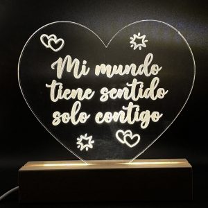 L&aacute;mpara LED Coraz&oacute;n Mundo Contigo